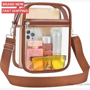 Clear Stadium Approved Crossbody Bag Waterproof PVC Security Check